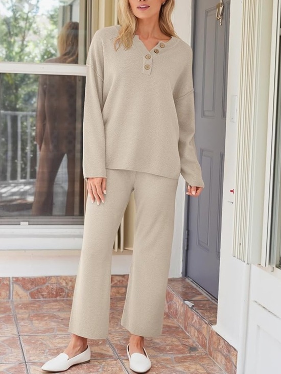 LILLUSORY Other - Women's 2 Piece Lounge Set in Apricot